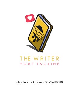 Author Book Logo Design Vector