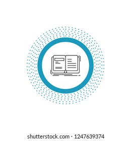 Author, book, open, story, storytelling Line Icon. Vector isolated illustration