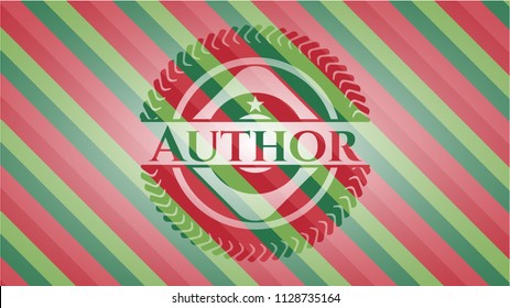 Author christmas emblem background.