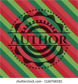 Author christmas emblem background.