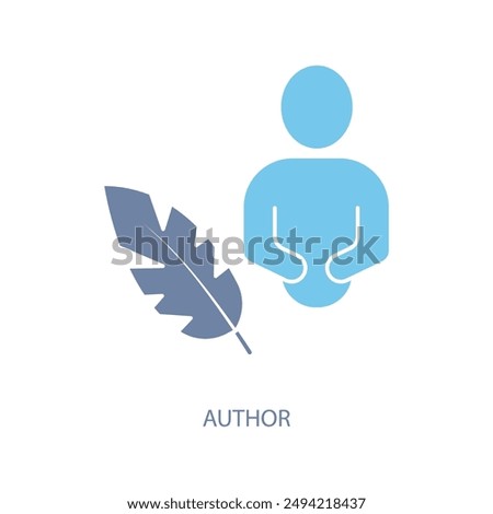 author concept line icon. Simple element illustration. author concept outline symbol design.
