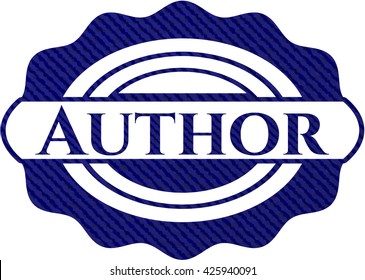 Author emblem with jean high quality background