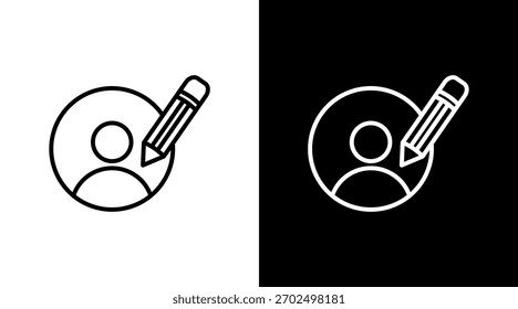 Ícone do autor definir coleção de vários estilos