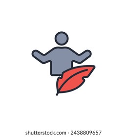 author icon. vector.Editable stroke.linear style sign for use web design,logo.Symbol illustration.