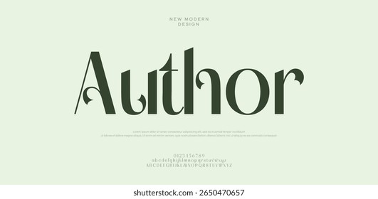 Author modern stylish capital alphabet letter logo design