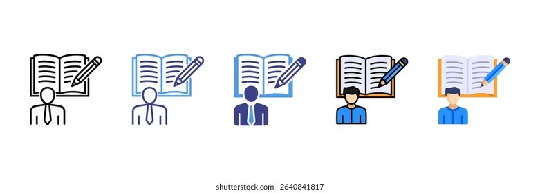 Author Multi Style Icon Set