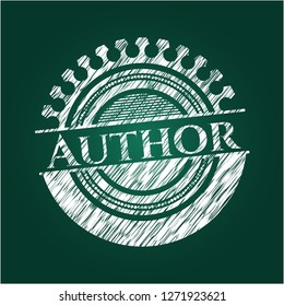 Author on blackboard