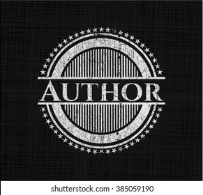 Author on blackboard