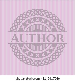Author pink emblem