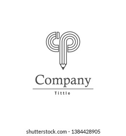 Author or publisher logo design template
