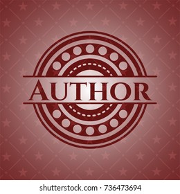 Author red emblem