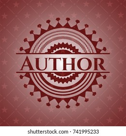 Author red emblem. Vintage.
