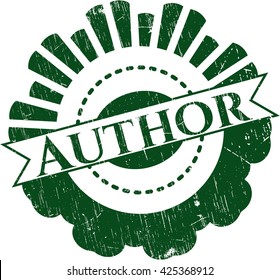 Sello de hule de goma del autor