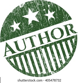Author rubber grunge texture stamp