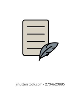 Icono del Vector del autor. signo plano para el concepto móvil y el Diseño web. Símbolo, ilustración del logotipo. Gráficos de Vector