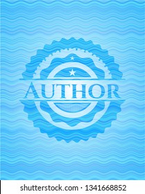 Author water wave style emblem.