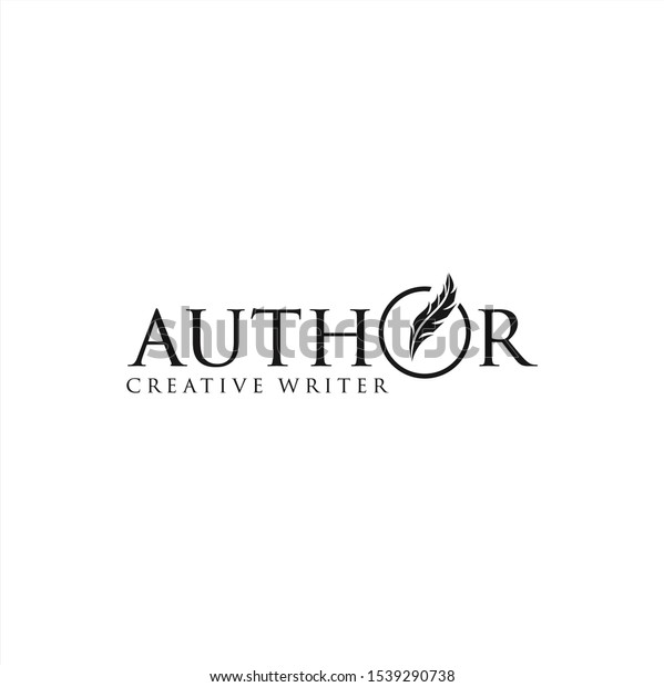 Author Write Logo Templates Design Vector Stock Vector (Royalty Free ...