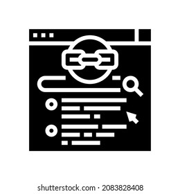 authoritative link glyph icon vector. authoritative link sign. isolated contour symbol black illustration