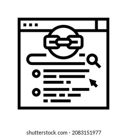 authoritative link line icon vector. authoritative link sign. isolated contour symbol black illustration