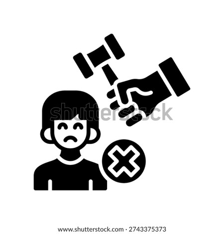 Authority Abuse Icon Glyph Vector Illustration