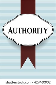 Authority banner or poster