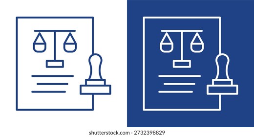 Colección de estilo de icono azul y blanco de la autoridad