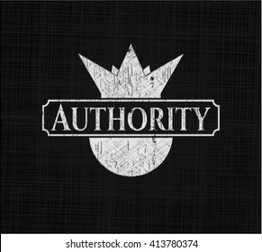 Authority chalkboard emblem