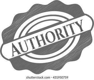 Authority draw with pencil effect