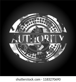 Authority grey camouflage emblem