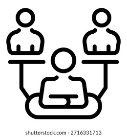 Ícone de hierarquia de autoridade. Ícone de vetor de hierarquia de autoridade de estrutura de tópicos para design da Web isolado no plano de fundo branco