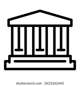Authority house icon. Outline authority house vector icon for web design isolated on white background