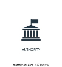 Authority Icon. Simple Element Illustration. Authority Concept Symbol Design. Can Be Used For Web And Mobile.