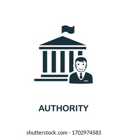 Authority icon. Simple element from regulation collection. Filled Authority icon for templates, infographics and more.