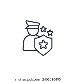 authority icon. vector.Editable stroke.linear style sign for use web design,logo.Symbol illustration.