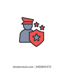 authority icon. vector.Editable stroke.linear style sign for use web design,logo.Symbol illustration.