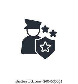 authority icon. vector.Editable stroke.linear style sign for use web design,logo.Symbol illustration.