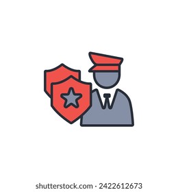 authority icon. vector.Editable stroke.linear style sign for use web design,logo.Symbol illustration.