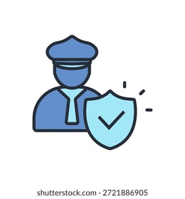 icono de autoridad. Vector. Trazo editable. Signo de estilo lineal para uso Diseño web, logotipo. Ilustración de símbolo.