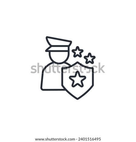 authority icon. vector.Editable stroke.linear style sign for use web design,logo.Symbol illustration.