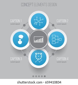 Authority Icons Set. Collection Of Conversation, Reminder, System Structure And Other Elements. Also Includes Symbols Such As Connection, Communication, Network.