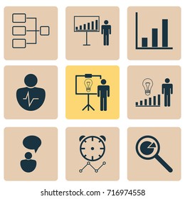 Authority Icons Set. Collection Of Personal Character, Reminder, Opinion Analysis And Other Elements.