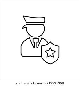 ícones de autoridade. ilustração de vetor de linha simples