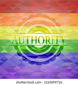 Authority lgbt colors emblem 