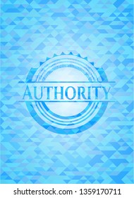 Authority light blue mosaic emblem
