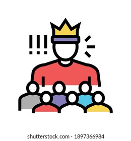 authority people value color icon vector. authority people value sign. isolated symbol illustration