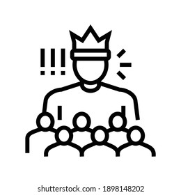 authority people value line icon vector. authority people value sign. isolated contour symbol black illustration