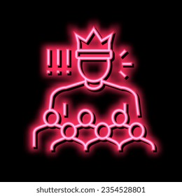 authority people value neon light sign vector. authority people value illustration