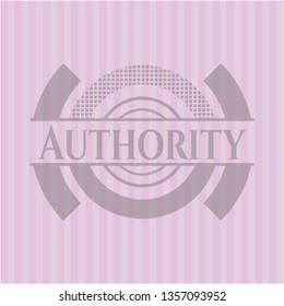 Authority realistic pink emblem