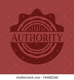 Authority red emblem