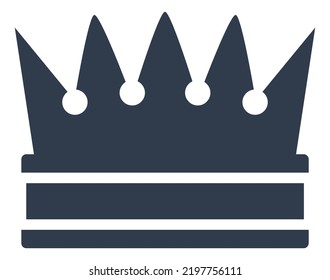 Authority sign. Power and wealth symbol. Leader logo
